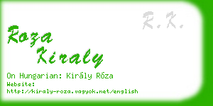 roza kiraly business card
